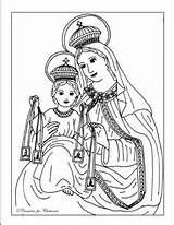Carmel Coloring Catholic Mt Scapular Feast Clipground sketch template