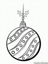 Christmas Coloring Ball String Pages Ornaments Tree Colorkid sketch template