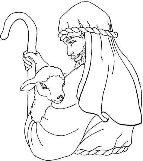 good shepherd coloring page sermonskids
