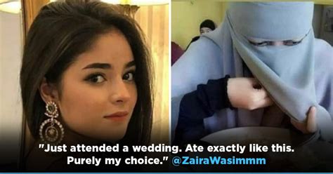 we don t do it for you my choice dangal actress zaira wasim defends