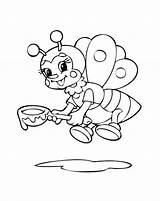 Abelha Abelhas Lebah Mewarnai Coloring Colher Bumblebee Honey Pintarmewarnai Colornimbus Tudodesenhos Animais Educação Sebarkan sketch template