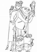 Despicable Coloring Pages Printable Getdrawings Getcolorings Template sketch template