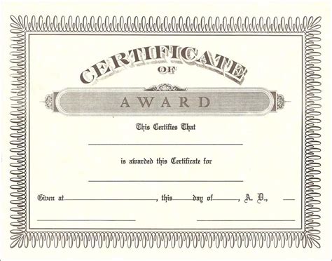 blank certificates certificate templates