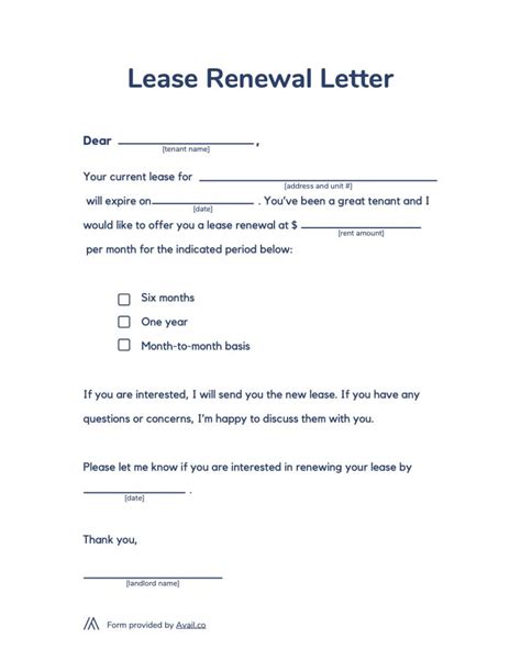 letter  notify landlord  renewing lease  month  month