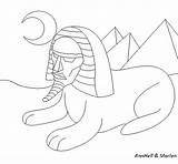 Sphinx Coloring Drawing Coloringcrew Egypt Pages Getdrawings Comments sketch template