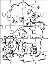 Rompecabezas Vaca Puzzles Puzzle Primaria Tercer Descripción Websincloud sketch template