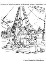 Mayflower Coloring Pilgrims Printable Familyeducation Pages sketch template