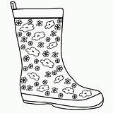 Boots Boot Coloring Rain Wellington Pages Outline Printable Drawing Wellies Template Preschool Flowers Colouring Clipart Kids Templates Sheets Draw Cartoon sketch template