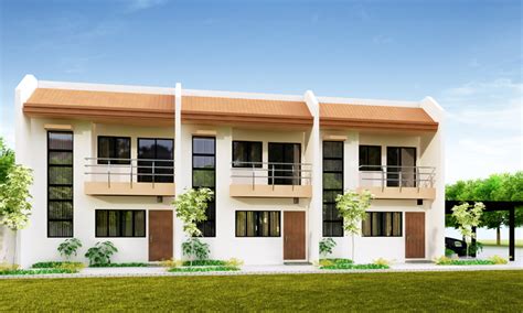 townhouse plans series php  pinoy house plans