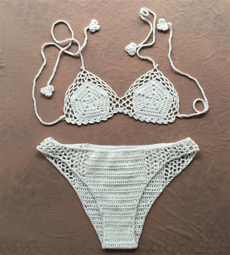 2019 women sexy crochet knitted bikini swimwear split swimsuit sexy