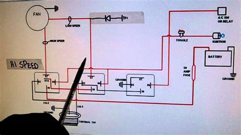 speed electric cooling fan wiring diagram youtube