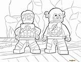 Coloring Lego Pages Avengers Super Dc Heroes Popular sketch template