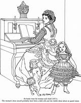 Coloring Pages Victorian Dover Book Adult Fashion Fashions Publications Doverpublications Sheets Welcome Printable Colouring Christmas Ladies sketch template