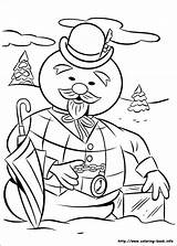 Rudolph Snowman Reindeer Nosed Misfit Rudolf Abominable Kolorowanki Naso Misfits Nariz Roten Nase Cucciolo Druku Malvorlagen Renne Bumble Joe Rena sketch template