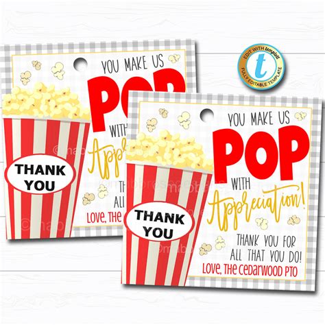 popcorn label template