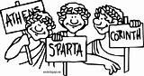 Coloring Sparta Athena Wecoloringpage sketch template