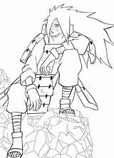 Madara Uchiha Coloring Pages Naruto Printable A4 Anime Categories sketch template