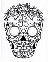 Skulls Calaveras Morti Faciles Acalmar Schminktipps Tasse Toten Ausdrucken Gestalten Mexikanische Schädel Sold Desenhos Teschi Zuckerschädel sketch template