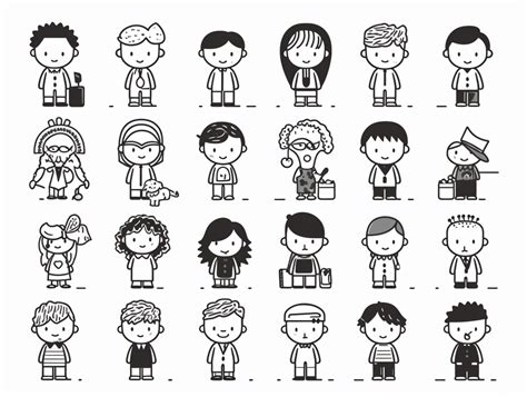 printable people coloring page coloring page