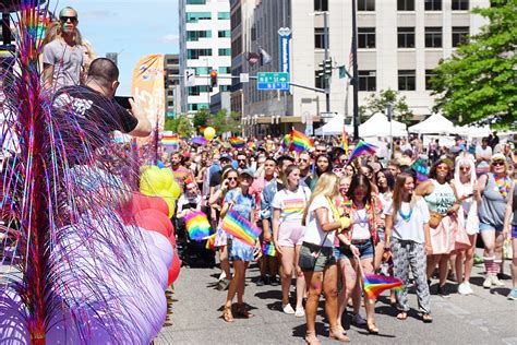 thousands crowd downtown  pride festival
