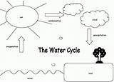 Cycle Water Coloring Kids Clipart Diagram Grade Worksheets Drawing Simple Sheets Activity Worksheet Pages Sheet Easy Activities Science Label Printable sketch template