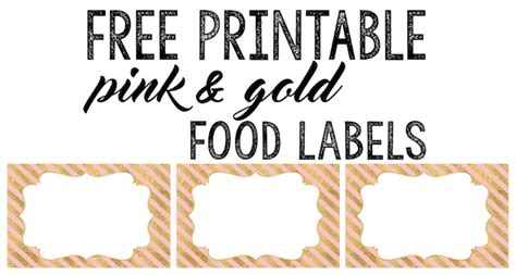 printable food label printable label templates