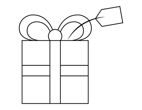 printable christmas gift  tag coloring page