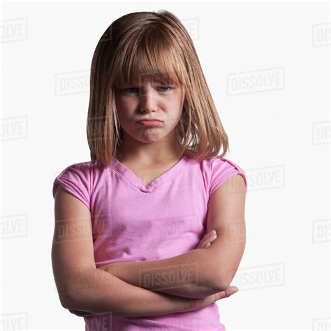 portrait  angry young girl stock photo dissolve