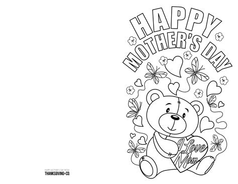 mothers day card printable coloring printable word searches