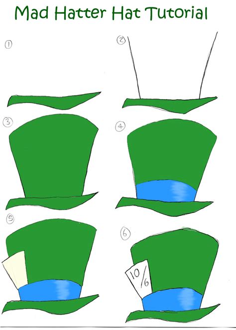 mad hatter hat template drawing  image