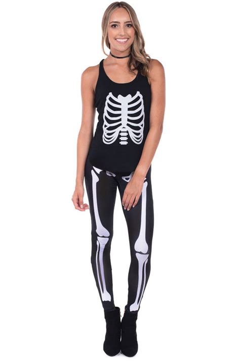 women s skeleton tank top costume shirts halloween