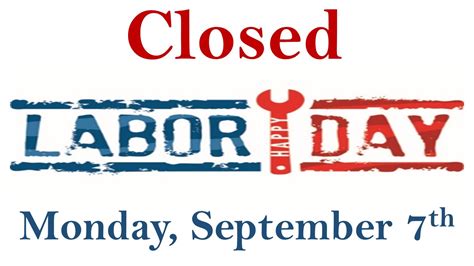 printable labor day closed sign template
