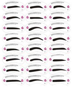 printable eyebrow stencils actual size fashionplaceface image result