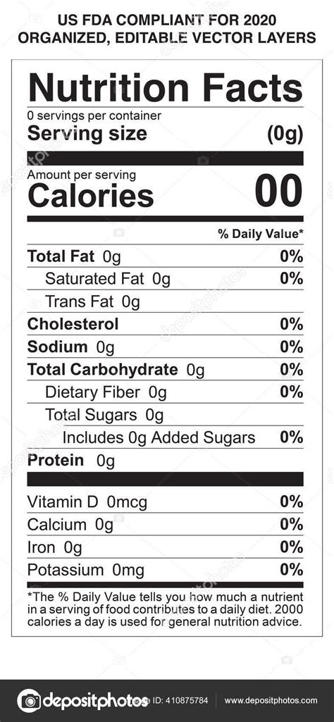 editable nutrition label template find   graphic resources  nutrition label