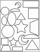 Shapes Kids Coloring Cut Pages Printable Print Popular sketch template