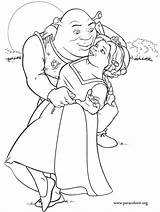 Shrek Fiona Coloring Pages Colouring Clipart Colorir Para Popular Moonlight Library sketch template