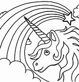 Coloring Unicorn Pages Pdf Rainbow Getcolorings Pag Printable Sheets sketch template
