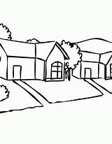 Coloring Neighborhood Suburban Pages Clipart Community Color Kids Suburbs Library Template Popular Coloringhome sketch template