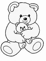 Teddy Coloring Bear Pages sketch template