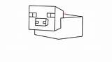 Minecraft Pig Dibujar Draw sketch template