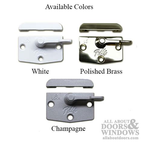 hole sash lock  style pella designer series  keeper choose color