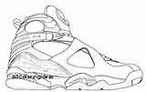 Coloring Pages Shoes Jordan Nike Shoe Lebron Basketball Printable Air Drawing Nba Sports Sketch Curry Stephen Converse Force Teams Logo sketch template