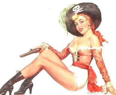 Vintage Pirate Pin Up Animation Illustration Art Pinterest