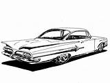 Car Impala Lowrider Coloring Drawing Drawings Pages 1960 64 Sketch Truck Cars Porterfield Jim Clipart Chevrolet Chevy 59 Pencil Low sketch template