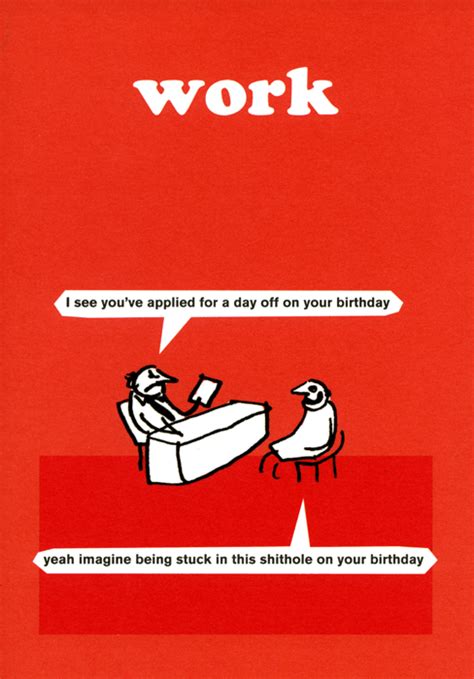 happy birthday funny work card