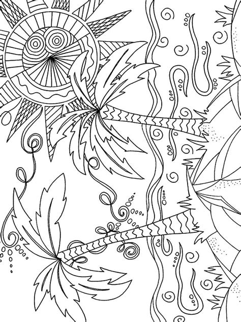 beach coloring book pages    beautiful beach coloring page