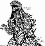 Godzilla Coloring Mechagodzilla Kiryu Sketch Goji 고질라 색칠 공부 Getdrawings Monsterverse Muto Pw Malvorlage Robot 출처 Dazu Malvorlagen Ius sketch template