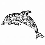 Zentangle Dolphin Redbubble sketch template