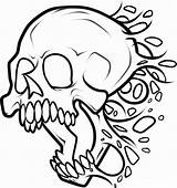 Skull Coloring Screaming Printable Halloween Scary Entertainmentmesh Coming sketch template