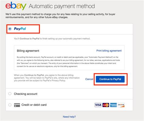set   automatic payment method  paypal  screenshots joelister faq  pages